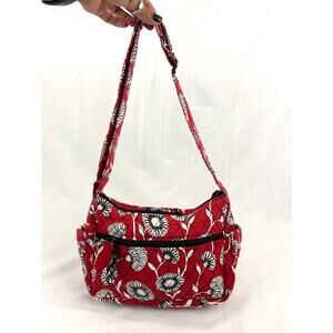 Vera Bradley Deco Daisy Sophie Fabric Shoulder Bag Houndstooth Retired